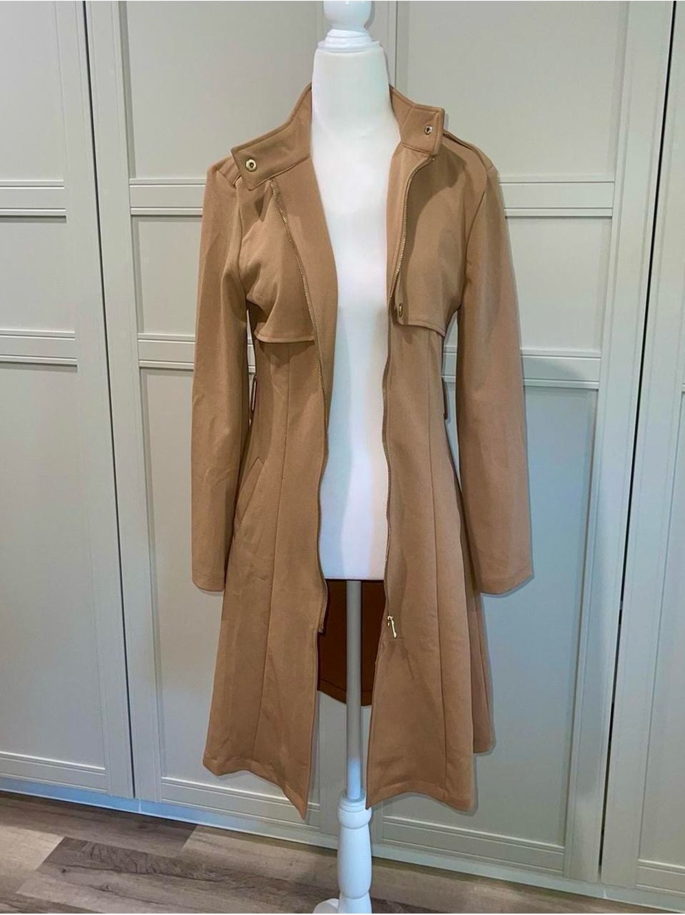 Windsor Camel Longline Trench Coat